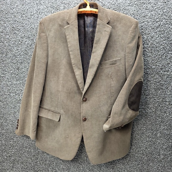 Lauren Ralph Lauren Men's Corduroy Sport Coat camel brown cotton sz 46R Macy's